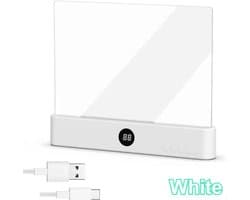 2-in-1 LED Leeslamp Volledige Pagina – USB Oplaadbaar – Instelbare Kleuren – Bedlampje - Draagbare Bladwijzerlicht - LED-leeslamp - Bright Light Lamp Board - Leeslamp voor lezen in bed - Oogvriendelijk - Met Timer - Draagbaar Nachtlampje - 1 stuk