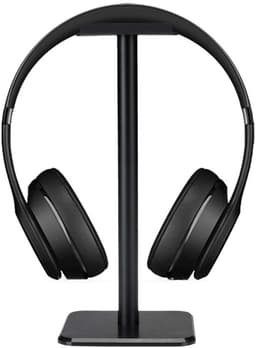 Hoofdtelefoonhouder van aluminiumlegering - Gaming hoofdtelefoonstandaard - Afneembare hoofdtelefoonhouder - Hoofdtelefoonstandaard - Opbergruimte - Gemakkelijk toegankelijk - Geschikt voor thuis, gamecentra, enz. - Zwart — thumbnail 5