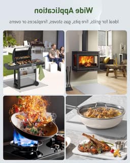 Grote vuurvaste grillmat van 54" x 54" voor barbecue, vuurkorf en buitenkeuken, waterdichte bescherming voor tuinen, terrassen en decks — thumbnail 3