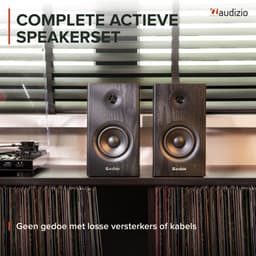 Boekenplank speakers - Audizio BS15 - Actieve speakerset met Bluetooth - HiFi speakers - 60W - Zwart — thumbnail 3