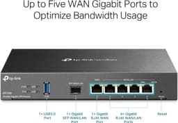 TP-Link Omada ER7206 bedrade router Gigabit Ethernet Zwar — thumbnail 4