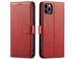 Marv Wallet - Etui met Klep - Samsung M55 - Rood - Praktische Kaartvakken — thumbnail 1