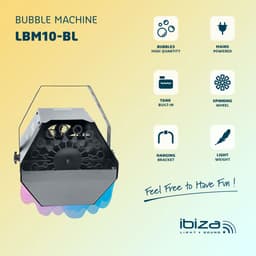 Ibiza Light - Lbm10-bl draagbare bellenblaasmachine zwart — thumbnail 3