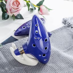 Dailygoods- Ocarina 12-gats Alto C - Keramisch Muziekinstrument - Tri-Force Symbool - Duurzaam Ontwerp - Ideaal Cadeau voor Kinderen — thumbnail 3