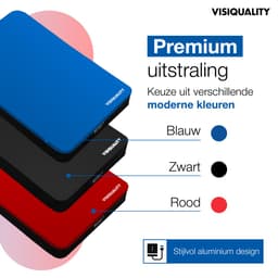 VisiQuality High-Speed Externe Harde Schijf 750 GB - Draagbare Harde Schijf USB 3.0 - Voor Windows & Mac - Xbox & PS4 games - Compact - Blauw — thumbnail 3