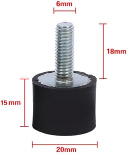 Allecto - Rubber Vibration Mount - Anti Vibration - Hoogwaardige Demping - 4x M8 M6 Rubber Mounts - Geluidsisolatie - Geschikt voor Compressor en P... — thumbnail 4