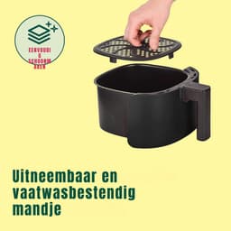 YOR® Mini airfryer - Airfryer - Airfryer klein - Blauw - 23cm x 29cm x 30cm — thumbnail 5