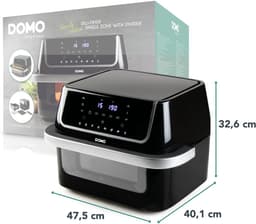 DOMO DO544FR Airfryer XXL - Heteluchtfriteuse - Family Edition - 10 L - 1800 W - Grillrek - PFAS vrij - Zwart — thumbnail 6