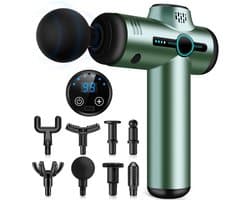 Mini Massagepistool – 99 Snelheden, 8 Massagekoppen, LCD-scherm, Stil en Draagbaar Spiermassage Apparaat voor Spierherstel en Ontspanning