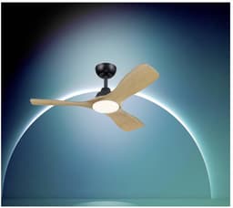 Philips Olas Ventilator met LED lamp - Diameter: 106cm - Instelbaar wit licht van 3000K tot 6500K - Dimbaar tot 5% - Inclusief afstandsbediening - 2650 Lumen - Zwart/Hout — thumbnail 5