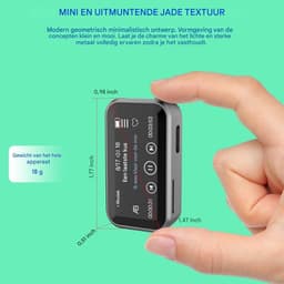 longziming -Draagbare Mp3-speler - Digitale Audiosspeler - Draagbare Mediaspeler - 1,47 Inch Volledig Aanraakbaar Scherm - Bluetooth 5.3 - ABS Kunststof - Ideaal Voor Onderweg En Opnames - 1 Stuk — thumbnail 5