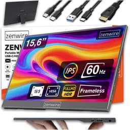 Zenwire AMG15 Portable Monitor 15.6 Inch 1920x1200 IPS – USB-C & HDMI – Extra Scherm voor Laptop en MacBook — thumbnail 1