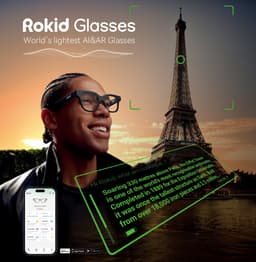 Rokid Glasses | AR Slimme Bril | 12MP LLHDR | AI Vertaling | Display | 49g | 6u Batterij — thumbnail 4