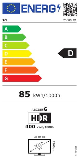 TCL SQD Mini-led 75" C89L (2026) — thumbnail 2