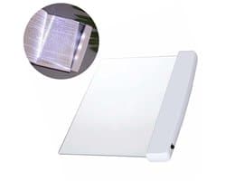 1 Stuk LED Flatscreen Nachtzicht Lezen Lamp - Huishoudelijke Flatscreen Lezen Lamp - Voor 's Nachts in Bed Lezen - Heldere LED Lezen Lamp - Draadloos - Paneel Lamp Voor Lezen Verlichting (Wit)