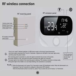 Slimme Kamerthermostaat - Wandmontage Thermostaat - Verwarming Regelen - App Bediening & Schema's - 118x86x24mm - Wit — thumbnail 3