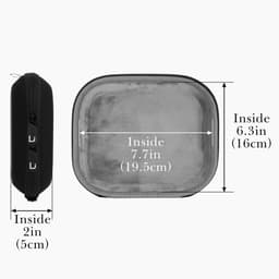 SPHProducts - Hoofdtelefoon draagtas - Beschermende case - Harde schaal - Zwart - Oplader opslag - Geschikt voor hoofdtelefoons - Model LI5276 — thumbnail 2