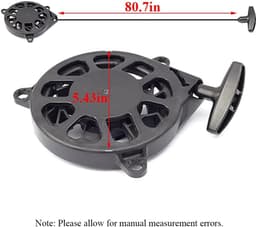 Trekstarter Grasmaaier - Startmotor Onderdeel - Motor Starten - Directe Vervanging - Diameter 13.8 cm - Zwart — thumbnail 5