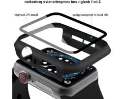 Hardcase met Screen Protector voor Apple Watch Series 6/5/4/SE 44mm - Tempered Glass Bescherming, Hoge Gevoeligheid en Duurzaamheid