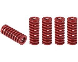 Matrijsveren Set - Drukveren - 3D Printer Onderhoud - Gemiddelde Belasting - 5 stuks 20 mm - Rood