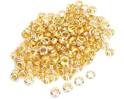 100 Stuks Messing Oogjes 5mm Dubbelzijdige Rivets Grommets voor Leren Tassen, Schoenen en DIY Projecten