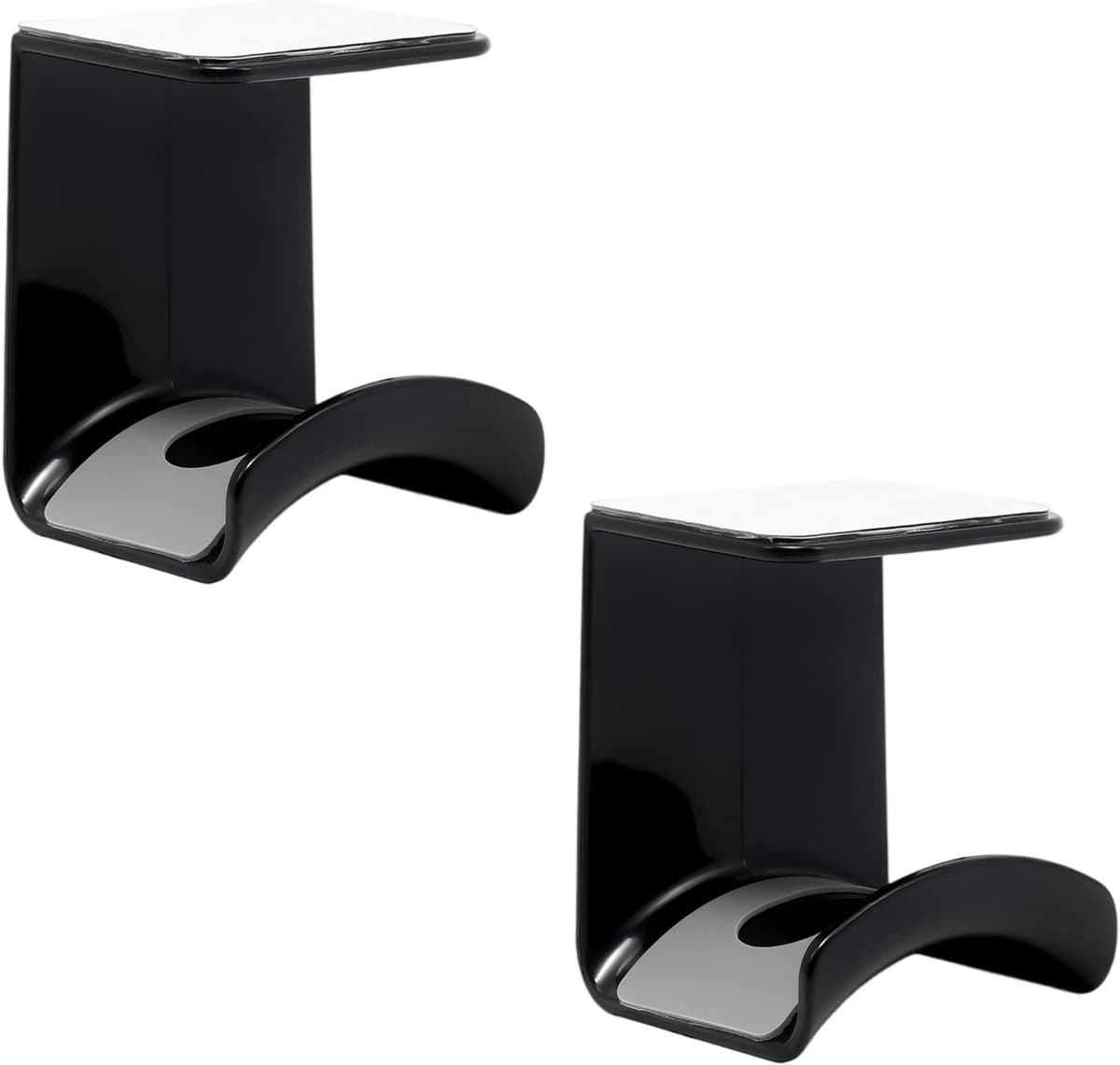 2 Stuks - Koptelefoonstandaard - Headset Hanger - Universele Koptelefoon Houder - Zwart - Kunststof - 6.5*5.5*7.6cm - Antislip En Duurzame Gaming Headset Stand - Praktische Muurbeugel - Voor Bureau En Computertafel - Geschikt Voor Alle Hoofdtelefoons — afbeelding 1
