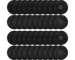 SPHProducts - Hoofdtelefoon oorschelphoezen - Sanitaire oorkapjes - Comfortabel en ademend - Zwart - 100 stuks - Geschikt voor de meeste op oor hoofdt