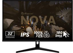 Arozzi Nova 32" Gaming Monitor - QHD IPS - 180Hz - Zwart — thumbnail 1