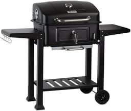 LeeuwenChoice® BBQ Pro Serie - Houtskool BBQ Wagen - Met Thermometer - Verrijdbaar met Wielen - Inclusief Zijtafels & Opbergruimte — thumbnail 1