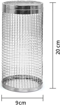 Rolbare BBQ-grillmand voor groenten - RVS - 9 cm diameter — thumbnail 3