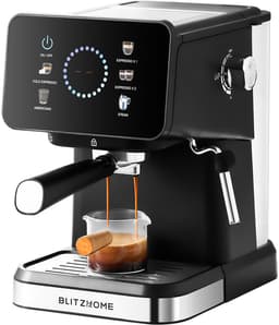 BlitzHome CM3171 espressomachine 20 bar, 1,5L waterreservoir, PID temperatuurregeling, touchscreen, heet & koud brouwen, stoompijp, EU-stekker — thumbnail 1