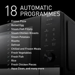 Magnetron Grill - Combi Oven - Snel Koken - Met Stoomfunctie - 29 Liter - Zwart RVS — thumbnail 5