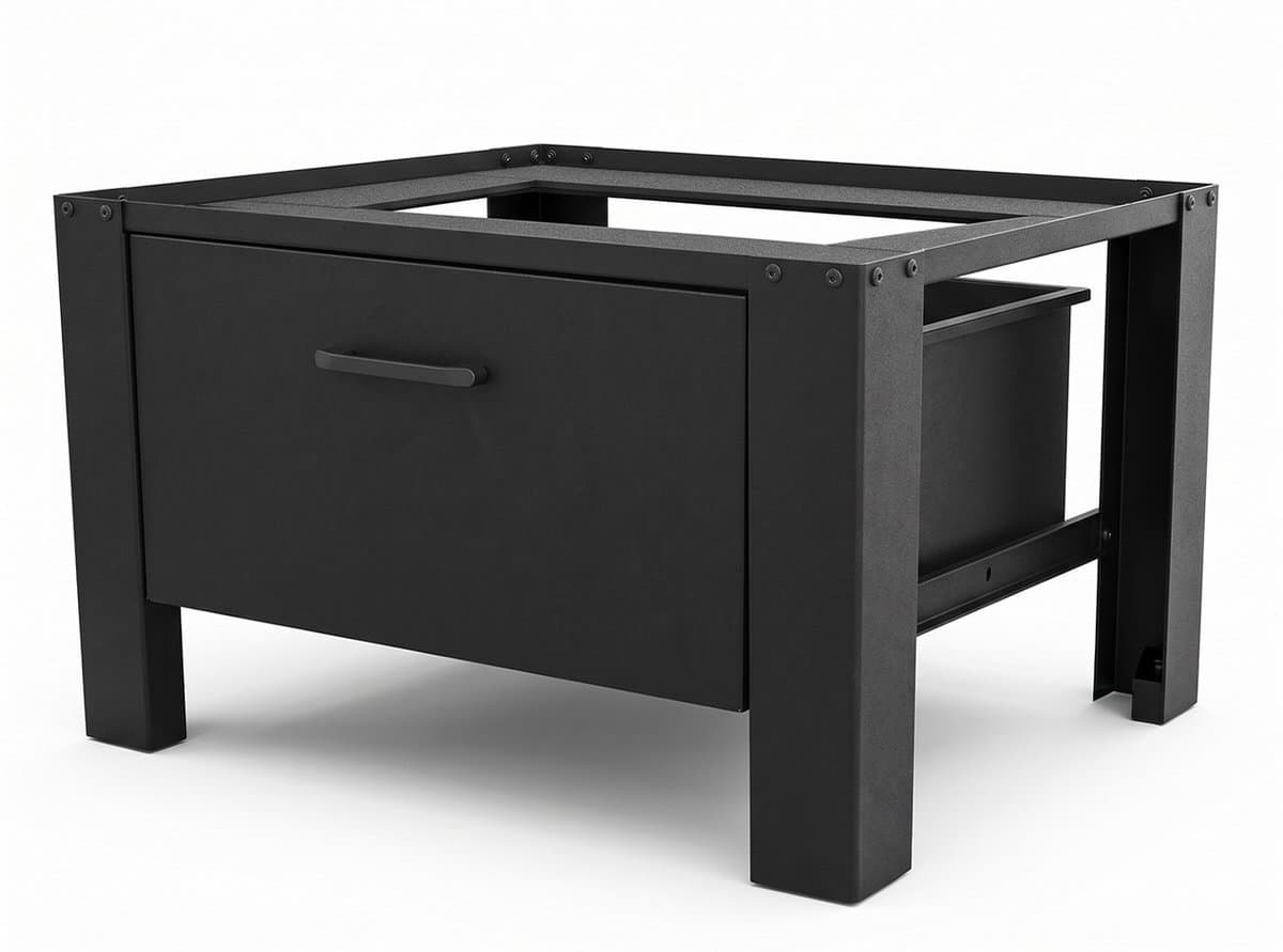 ProductXpert Stacko™ - Wasmachine Verhoger - Kast - Ombouw Met Lade - 64x54x40cm - Zwart - Met Stelvoet Stabilisatie - Antislip — afbeelding 1