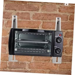 Magnetron Plank - Wandrek Oven - Keuken Opbergen - Opvouwbaar Ontwerp - 39.5X4X20CM - Zilver — thumbnail 2