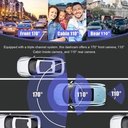 ONF3 - Dashcam - 3-kanaals Dashcamera voor Auto's - 1080P Full HD Nachtzicht - G-sensor en Parkeermodus - Veiligheid en Bewaking - Geschikt voor... — thumbnail 4