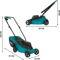 Grasmaaier - Accu maaier - Gazon Onderhoud - Borstelloze Motor - 32 cm - Groen — thumbnail 3