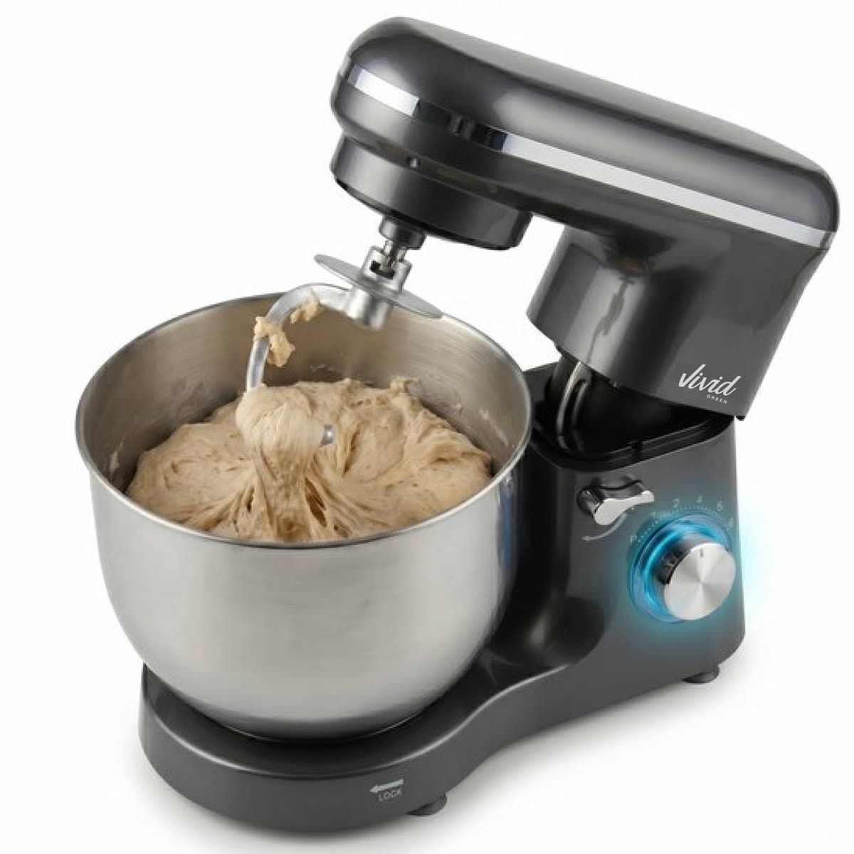 Vivid Green 2000W Keukenrobot - 6.2L - Mixer met Mengkom - Keukenmachine - Keukenmixer - Grijs — afbeelding 1