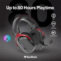 DunRock GG Draadloze Gaming Headset – 2.4GHz + Bluetooth + Kabel – Virtual 7.1 Surround Sound – 80U Batterij – Detachable Microfoon – Zwart — thumbnail 2