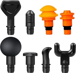 Massage Gun Koppen - Massager Opzetstukken - Spierherstel Bevorderen - 8 Verschillende Koppen - 18-19mm Diameter - Multicolor — thumbnail 1