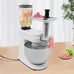 Keukenmachine - Multifunctionele mixer - Bakken en mixen - Krachtige 1500W motor - 6L komcapaciteit - Wit — thumbnail 4