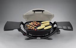 asbarbecue 49,6 x 130,6 x 36,9 cm Weber Q2000 Titanium – Draagbare Buiten BBQ met Gietijzeren Rooster, 8500 BTU, Traploze Temperatuurregeling – HomebyNicole — thumbnail 4