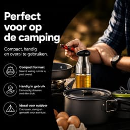 2-in-1 Olijfolie Sprayer 470ml – Vernieuwde Versie – Olie Sprayfles Glas – Olieverstuiver / Oliefles – Airfryer Accessoires – Voor BBQ, Keuken & Bakken — thumbnail 4
