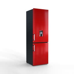 NUNKI LARGEH2O-FRED / Combi Bottom Koelkast, E klasse, 268l, Waterdispenser, Hod Rod Red, Gloss (FRONT only) — thumbnail 4