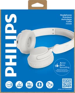 PHILIPS TAH4500WT/00 - Draadloze On-Ear Koptelefoon - Active Noise Cancelling - Bluetooth 6.0 - Tot 70 Uur Batterijduur - Dynamic Bass - Multipoint - Snelladen 5 Min = 4 Uur - Wit — thumbnail 5