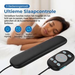 Fokelyi - Slaapsprekers - kussenluidspreker - onderkussen bluetooth speaker - witte ruis - timerfunctie - zwart — thumbnail 4
