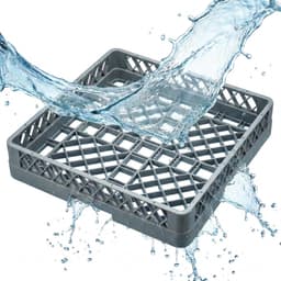 Afwasmand - Vaatwasser mand - Professioneel afwassen - 64 stabiliserende vingers - 50 x 50 cm - Grijs — thumbnail 4