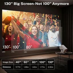 BIXc®- Slimme Beamer 1080P met 4K Ondersteuning - Projector met Wi-Fi 6/Bluetooth 5.4 - Ingebouwde Apps - Draagbaar — thumbnail 5