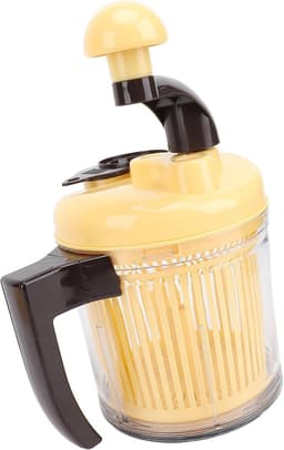 Handmatige Keukenmachine - Vleesmolen Groentehakker - Maaltijden Bereiden - Grote capaciteit 2500ml - 22D x 17B cm - Zilver — thumbnail 5