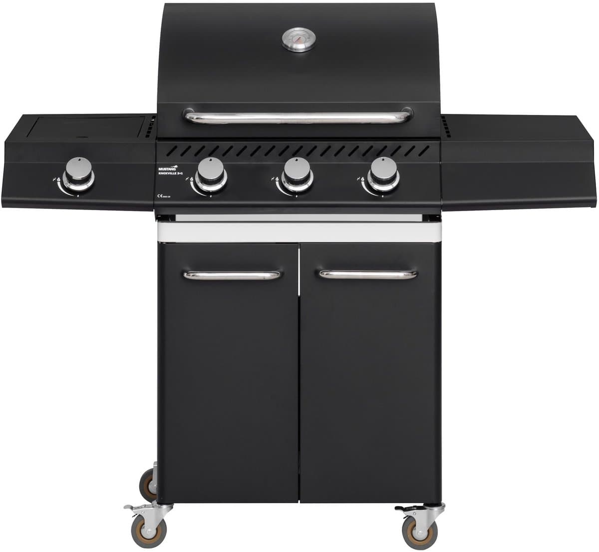 Mustang Gasbarbecue Knoxville 3+1 – met 3 Branders en Zijbrander – 12,8 kW | Gietijzeren Grillrooster — afbeelding 1