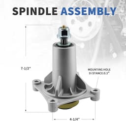 Maaias Assemblage - Vervangende Spil - Gazon Onderhoud - Duurzame Aluminium Constructie - 42-54 inch Dek - Metaal — thumbnail 4